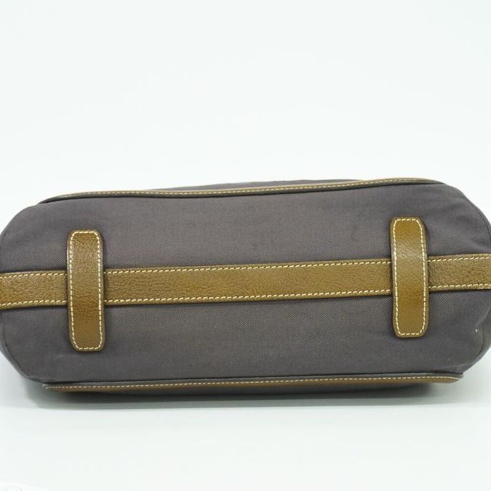 Celine Carriage Logo Tote Handbag Canvas Brown Bag - Picture 3 of 9